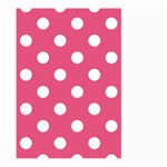 Polka Dots - White on Dark Pink Large Garden Flag (Two Sides)