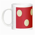 Polka Dots - White on Dark Pink Night Luminous Mug