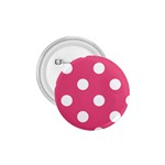 Polka Dots - White on Dark Pink 1.75  Button
