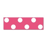 Polka Dots - White on Dark Pink Sticker Bumper (100 pack)