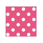 Polka Dots - White on Dark Pink Greeting Card 5  x 7 