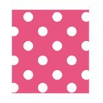 Polka Dots - White on Dark Pink Greeting Card 4.5  x 6 