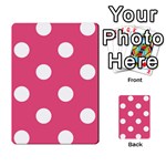 Polka Dots - White on Dark Pink Multi-purpose Cards (Rectangle)