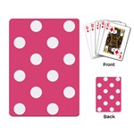 Polka Dots - White on Dark Pink Playing Cards Single Design