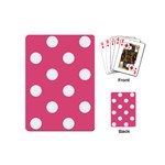 Polka Dots - White on Dark Pink Playing Cards (Mini)