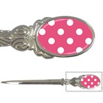 Polka Dots - White on Dark Pink Letter Opener