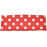 Polka Dots - White on Pastel Red Body Pillow Case (Dakimakura) (One Side)