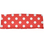 Polka Dots - White on Pastel Red Body Pillow Case Dakimakura (Two Sides)