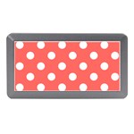 Polka Dots - White on Pastel Red Memory Card Reader (Mini)