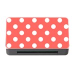 Polka Dots - White on Pastel Red Memory Card Reader with CF