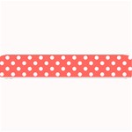 Polka Dots - White on Pastel Red Small Bar Mat