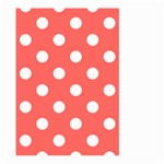 Polka Dots - White on Pastel Red Large Garden Flag (Two Sides)