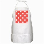 Polka Dots - White on Pastel Red BBQ Apron