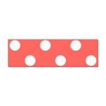 Polka Dots - White on Pastel Red Sticker (Bumper)