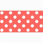 Polka Dots - White on Pastel Red 4  x 8  Photo Cards