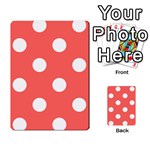 Polka Dots - White on Pastel Red Multi-purpose Cards (Rectangle)