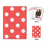 Polka Dots - White on Pastel Red Playing Cards Single Design