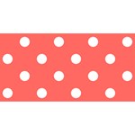 Polka Dots - White on Pastel Red YOU ARE INVITED 3D Greeting Card (8x4)