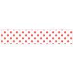 Polka Dots - Pastel Red on White Flano Scarf (Small)