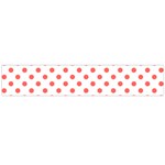 Polka Dots - Pastel Red on White Flano Scarf (Large)