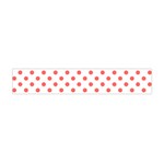 Polka Dots - Pastel Red on White Flano Scarf (Mini)