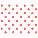 Polka Dots - Pastel Red on White Collage 8  x 10 