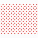 Polka Dots - Pastel Red on White Collage 11  x 14 