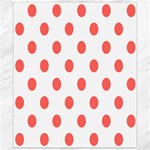 Polka Dots - Pastel Red on White Canvas 8  x 10 