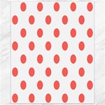 Polka Dots - Pastel Red on White Canvas 11  x 14 