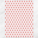 Polka Dots - Pastel Red on White Canvas 36  x 48 
