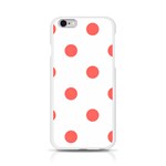 Polka Dots - Pastel Red on White Apple iPhone 6/6S Silicone Case (Transparent)