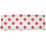 Polka Dots - Pastel Red on White Body Pillow Case Dakimakura (Two Sides)