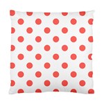Polka Dots - Pastel Red on White Standard Cushion Case (Two Sides)