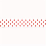 Polka Dots - Pastel Red on White Small Bar Mat