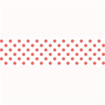 Polka Dots - Pastel Red on White Medium Bar Mat