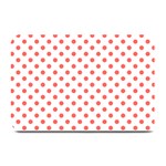 Polka Dots - Pastel Red on White Plate Mat