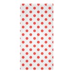Polka Dots - Pastel Red on White Shower Curtain 36  x 72  (Stall)