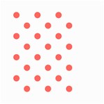 Polka Dots - Pastel Red on White Small Garden Flag (Two Sides)