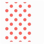 Polka Dots - Pastel Red on White Large Garden Flag (Two Sides)