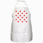 Polka Dots - Pastel Red on White BBQ Apron