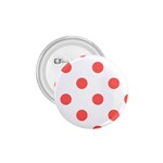 Polka Dots - Pastel Red on White 1.75  Button