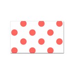 Polka Dots - Pastel Red on White Sticker Rectangular (10 pack)
