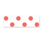 Polka Dots - Pastel Red on White Sticker (Bumper)