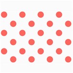 Polka Dots - Pastel Red on White 5  x 7  Photo Cards