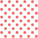 Polka Dots - Pastel Red on White ScrapBook Page 8  x 8 