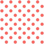 Polka Dots - Pastel Red on White ScrapBook Page 12  x 12 