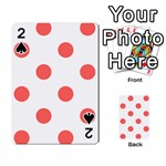 Polka Dots - Pastel Red on White Playing Cards 54 Designs
