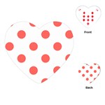 Polka Dots - Pastel Red on White Playing Cards (Heart)