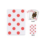 Polka Dots - Pastel Red on White Playing Cards (Mini)