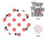 Polka Dots - Pastel Red on White Playing Cards 54 (Round)